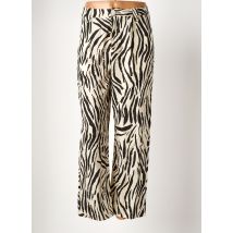 MNG - Pantalon droit beige en coton - Femme - Taille 38 - Modz