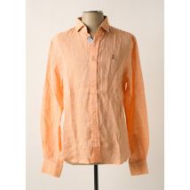 VICOMTEA - Chemise manches longues orange en lin - Homme - Taille S - Modz