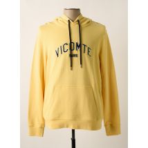VICOMTEA - Sweat-shirt à capuche jaune en coton - Homme - Taille L - Modz