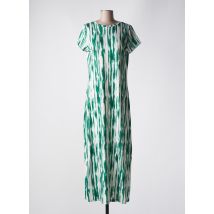 MAJESTIC FILATURES - Robe longue vert en coton - Femme - Taille 40 - Modz