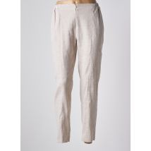 AMS PURE - Pantalon slim beige en lin - Femme - Taille 38 - Modz