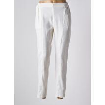 AMS PURE - Pantalon slim blanc en lin - Femme - Taille 38 - Modz
