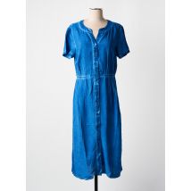 SHEEGO - Robe mi-longue bleu en viscose - Femme - Taille 46 - Modz