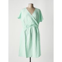 SHEEGO - Robe mi-longue vert en lin - Femme - Taille 50 - Modz