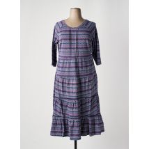 SHEEGO - Robe longue bleu en coton - Femme - Taille 50 - Modz