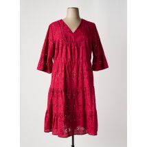 SHEEGO - Robe mi-longue rouge en coton - Femme - Taille 54 - Modz