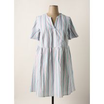 SHEEGO - Robe mi-longue bleu en coton - Femme - Taille 48 - Modz