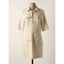 IRIS MITTENAERE FOR MORGAN - Robe mi-longue beige en polyester - Femme - Taille 40 - Modz
