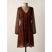LA FEE MARABOUTEE - Robe mi-longue marron en polyester - Femme - Taille 36 - Modz
