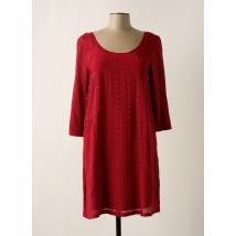 I.CODE (By IKKS) - Robe mi-longue rouge en coton - Femme - Taille 44 - Modz