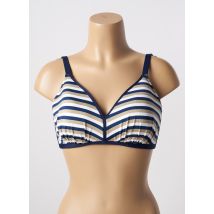 ANTIGEL - Haut de maillot de bain bleu en polyester - Femme - Taille 105D - Modz