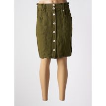 ONE STEP - Jupe mi-longue vert en lin - Femme - Taille 34 - Modz