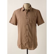 TEDDY SMITH - Chemise manches courtes marron en viscose - Homme - Taille S - Modz