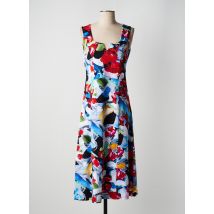 DOLCEZZA - Robe mi-longue bleu en coton - Femme - Taille 36 - Modz
