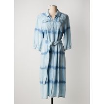 K-DESIGN - Robe mi-longue bleu en tencel - Femme - Taille 42 - Modz