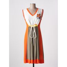 POUPEE CHIC - Robe mi-longue orange en viscose - Femme - Taille 40 - Modz