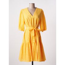 LESLIE - Robe mi-longue orange en coton - Femme - Taille 40 - Modz