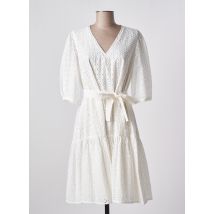 LESLIE - Robe mi-longue blanc en coton - Femme - Taille 40 - Modz