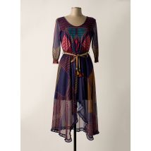 POUPEE CHIC - Robe mi-longue bleu en polyester - Femme - Taille 40 - Modz