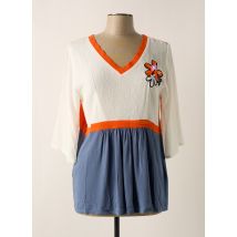 POUPEE CHIC - Tunique manches longues orange en viscose - Femme - Taille 42 - Modz
