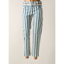 POUPEE CHIC - Pantalon 7/8 bleu en coton - Femme - Taille 38 - Modz