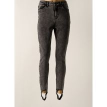 OBJECT - Jeans coupe slim gris en coton - Femme - Taille 40 - Modz