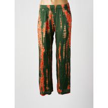 BELLA JONES - Pantalon droit vert fonce en viscose - Femme - Taille 38 - Modz
