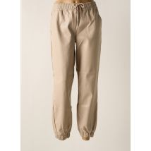JACQUELINE RIU - Pantalon droit beige en polyester - Femme - Taille 38 - Modz