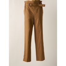 DEUX. BY ELINE DE MUNCK - Pantalon droit marron en polyester - Femme - Taille 38 - Modz