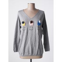 GIORGIO BARBARA - Pull gris en viscose - Femme - Taille 38 - Modz