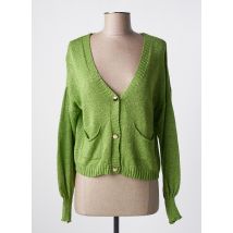 M PARIS - Gilet manches longues vert en viscose - Femme - Taille TU - Modz