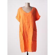 ALEXANDRE LAURENT - Robe mi-longue orange en lin - Femme - Taille TU - Modz