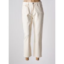 MORGAN - Pantalon droit beige en coton - Femme - Taille 42 - Modz