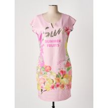 TUZZI - Robe mi-longue rose en polyester - Femme - Taille 40 - Modz