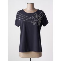 LEO & UGO - T-shirt bleu en coton - Femme - Taille 38 - Modz