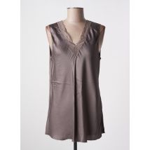MARC AUREL - Top marron en viscose - Femme - Taille 40 - Modz
