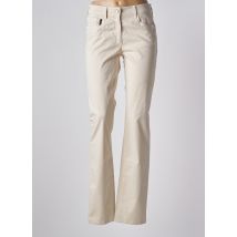 ZERRES - Pantalon droit beige en coton - Femme - Taille 36 - Modz
