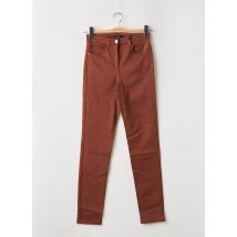 CAROLL - Pantalon slim marron en coton - Femme - Taille 34 - Modz