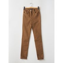 CAROLL - Pantalon slim marron en coton - Femme - Taille 34 - Modz