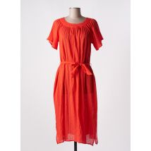 KING LOUIE - Robe mi-longue orange en coton - Femme - Taille 38 - Modz