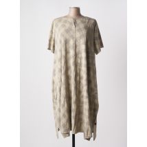 VETONO - Robe mi-longue beige en coton - Femme - Taille 46 - Modz