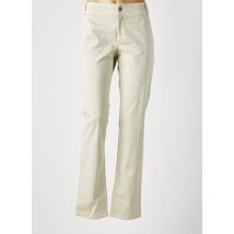 HYBRIS - Pantalon slim beige en coton - Femme - Taille 36 - Modz