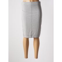 ISABEL DE PEDRO - Jupe mi-longue gris en coton - Femme - Taille 42 - Modz