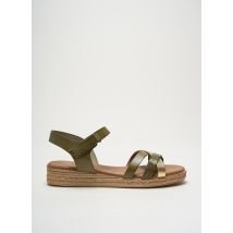 LA MAISON DE L'ESPADRILLE - Sandales/Nu pieds vert en cuir - Femme - Taille 39 - Modz
