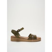 LA MAISON DE L'ESPADRILLE - Sandales/Nu pieds vert en cuir - Femme - Taille 39 - Modz
