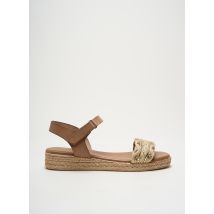 LA MAISON DE L'ESPADRILLE - Sandales/Nu pieds beige en cuir - Femme - Taille 36 - Modz
