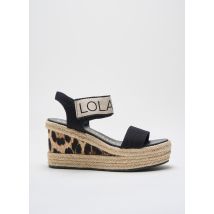LOLA CASADEMUNT - Espadrilles noir en textile - Femme - Taille 37 - Modz