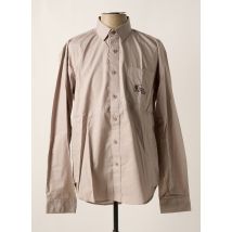 QUINZE & TREIZE - Chemise manches longues gris en coton - Homme - Taille XXL - Modz