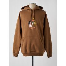 VOLCOM - Sweat-shirt à capuche marron en coton - Homme - Taille S - Modz