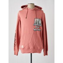 GLOBE - Sweat-shirt à capuche rose en coton - Homme - Taille XS - Modz